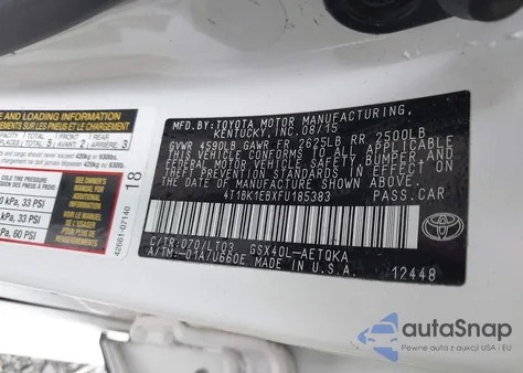 2015 Toyota Avalon Xle Touring from USA, damaged, VIN 4T1BK1EBXFU185383